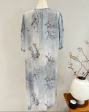 Loose-Fit Straight-Cut Printed Silk Dress