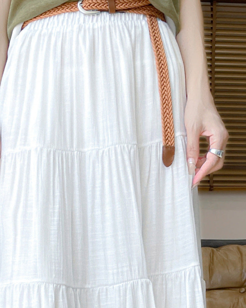 Patchwork Versatile A-Line Flowy Skirt