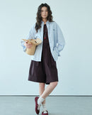 Loose-Fitting High-Waisted Tie-Up Shorts