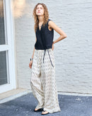 Tencel Linen Loose Straight-Leg Pants