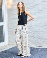 Tencel Linen Loose Straight-Leg Pants