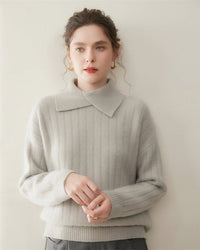 Cashmere Irregular Turtleneck Sweater