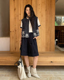 Loose-Fitting High-Waisted Tie-Up Shorts