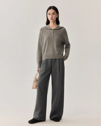 Sheep Wool Hooded Knit Pullover Sweater