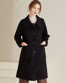 Peter Pan Collar Double-Faced Wool Coat