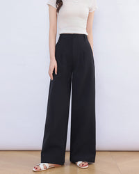 Lightweight High-Waisted Casual Pants
