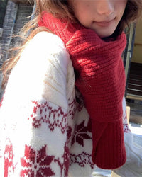 Christmas Retro Jacquard Crew Neck Sweater