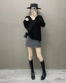 Cashmere V-Neck Loose-Fitting Versatile Sweater