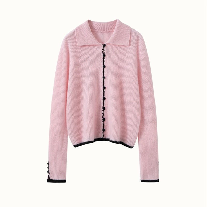 Cashmere Button-Down Knitted Chanel-Style Sweater