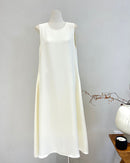 A-Line Sleeveless Silk Dress