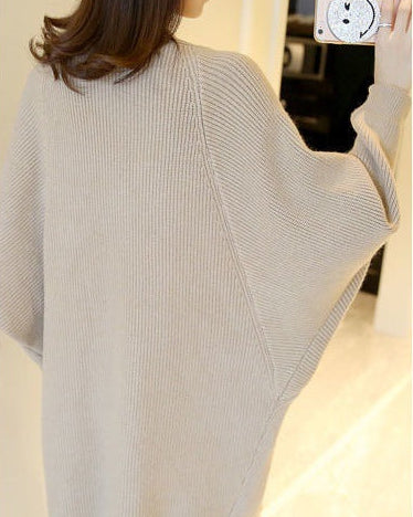 Bat Sleeve Knited Long Cardigan