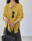 Loose-Fit Linen-Blend Button-Down Shirt