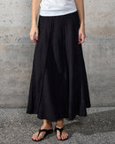 High-Waisted, Structured-Panel A-Line Skirt