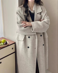 Maxi-Length Double-Faced Wool Coat