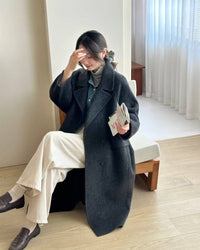 Maxi-Length Double-Faced Wool Coat