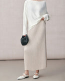 Elegant A-Line Pleated Skirt
