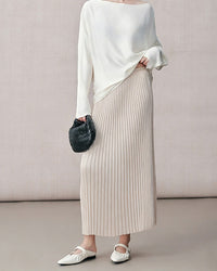 Elegant A-Line Pleated Skirt