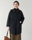 Mid-Length Pure Wool Coat