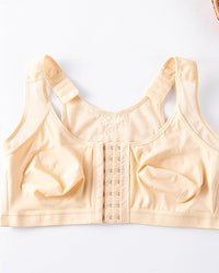 Front-Closure Mesh Wide-Strap Bra