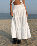 Elegant High-Waisted Slit Skirt