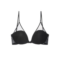 U-shaped mesh neck and back underwear Bra