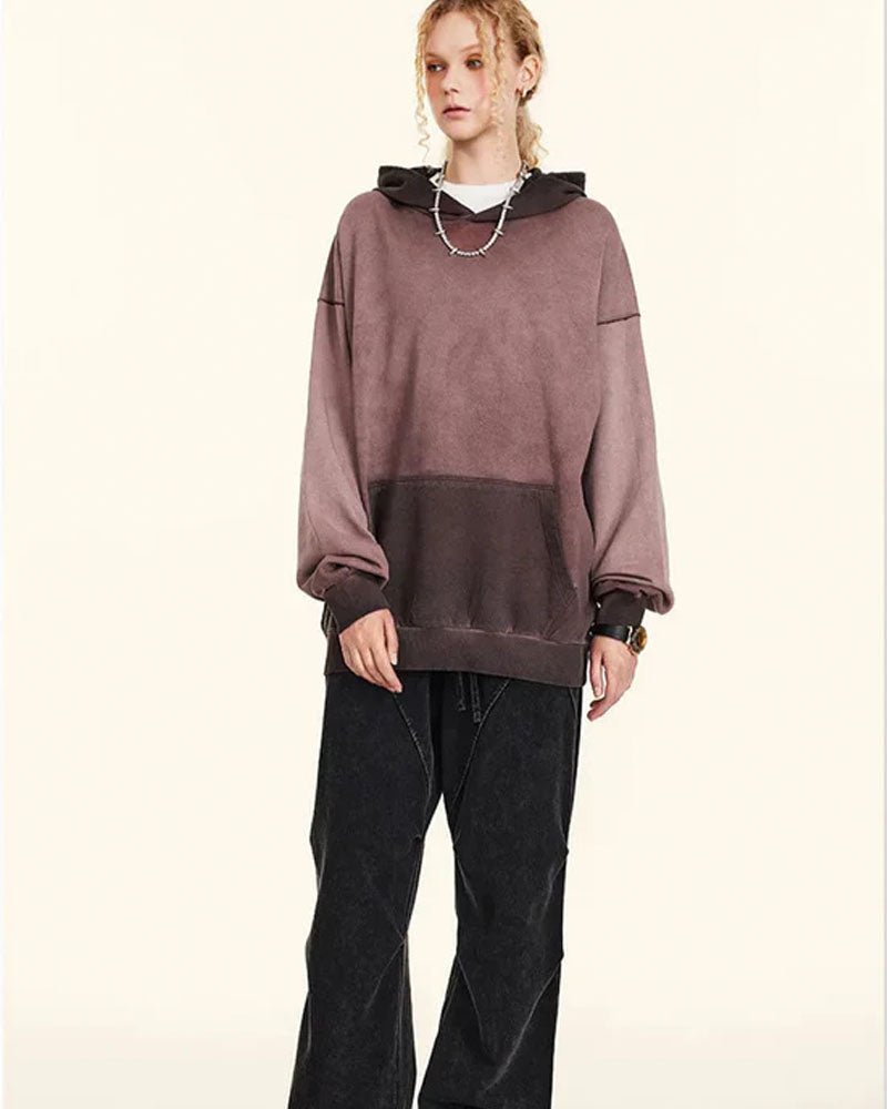 Oversized Retro Washed Cotton Hoodies