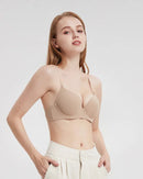 Plus-size women’s seamless push-up thin cup cotton bra in C/D/E cup sizes, featuring sexy design and comfortable fabric, perfect as everyday underwear for curvy ladies.