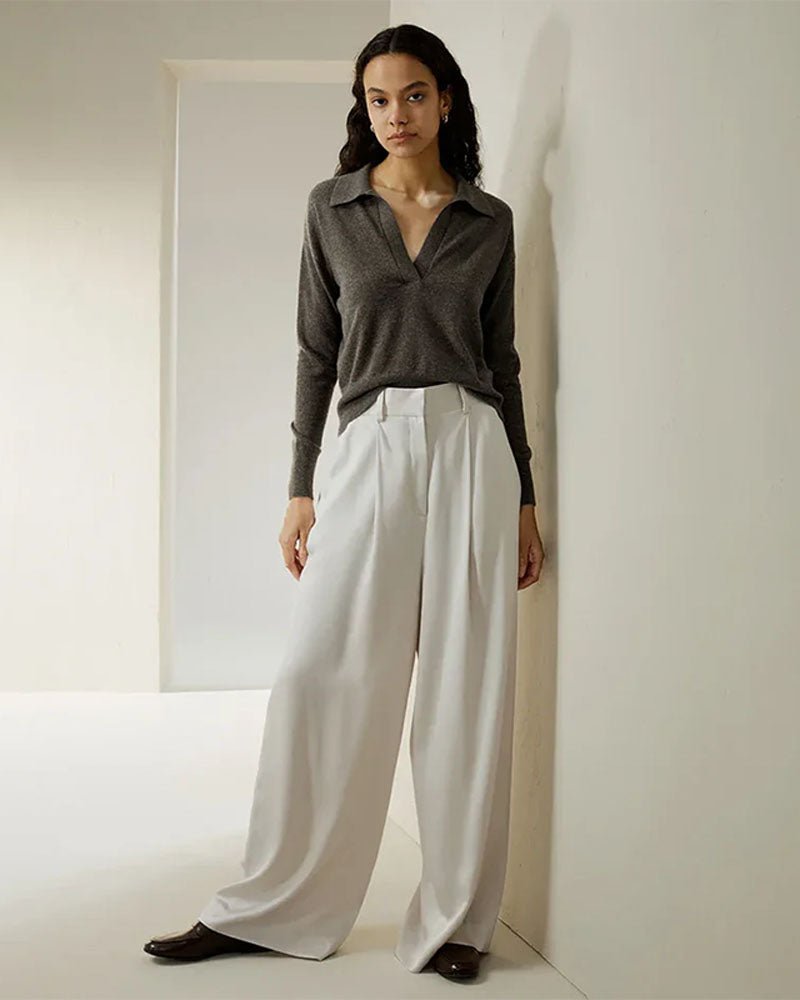 Polo Collar Cashmere Sweater