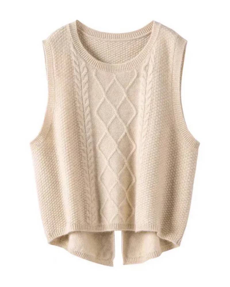Round Neck Wool Vest