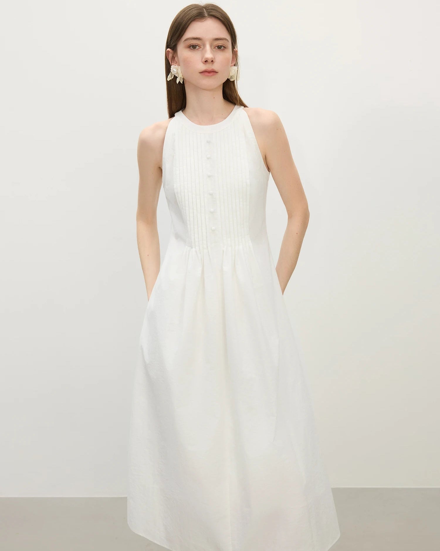 Round Neckline Elegant Slim-Fitting Halter Dress