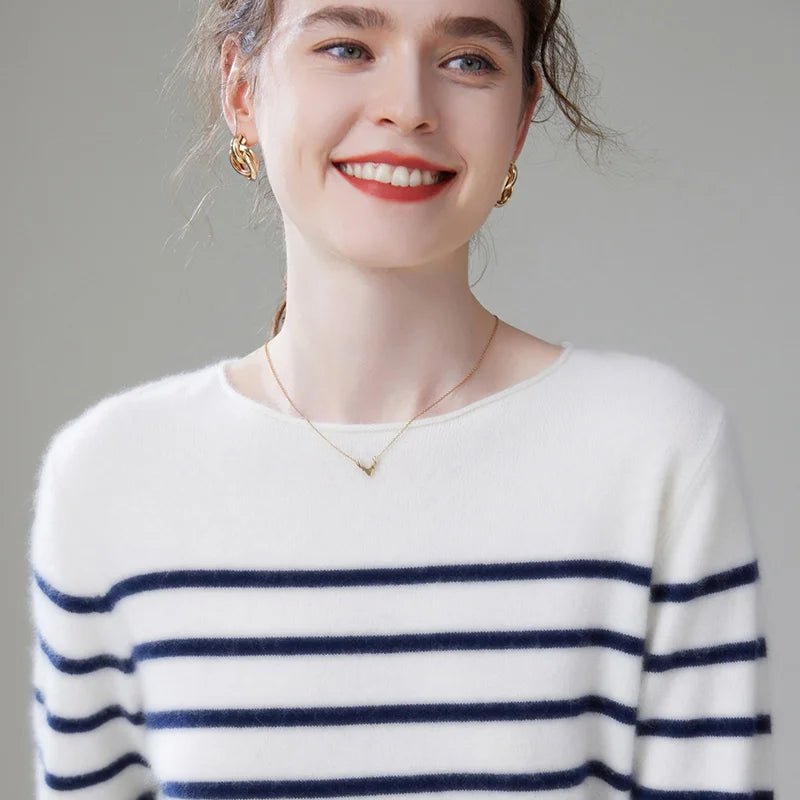 Classic Stripped Cashmere Sweater