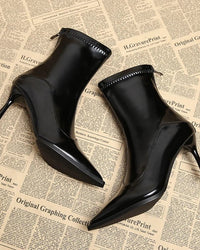 Fashion Party Pointed-Toe High-Heeled Ankle Boots