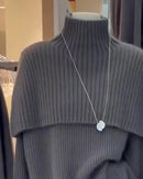Mock Neck Raglan Knit Sweater
