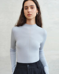 Half-Collar Wool Superfine Seamless Sweater