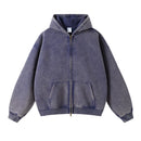 Retro Zipped Loose Hoodie