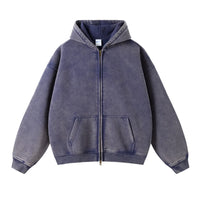 Retro Zipped Loose Hoodie