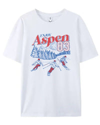 Vintage Ski Graphic Loose Knit Tee