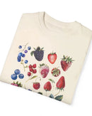 Aesthetic Berry Print Casual Cotton Top