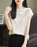 Solid-Color Sleeveless Knit Top