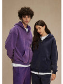 Retro Zipped Loose Hoodie