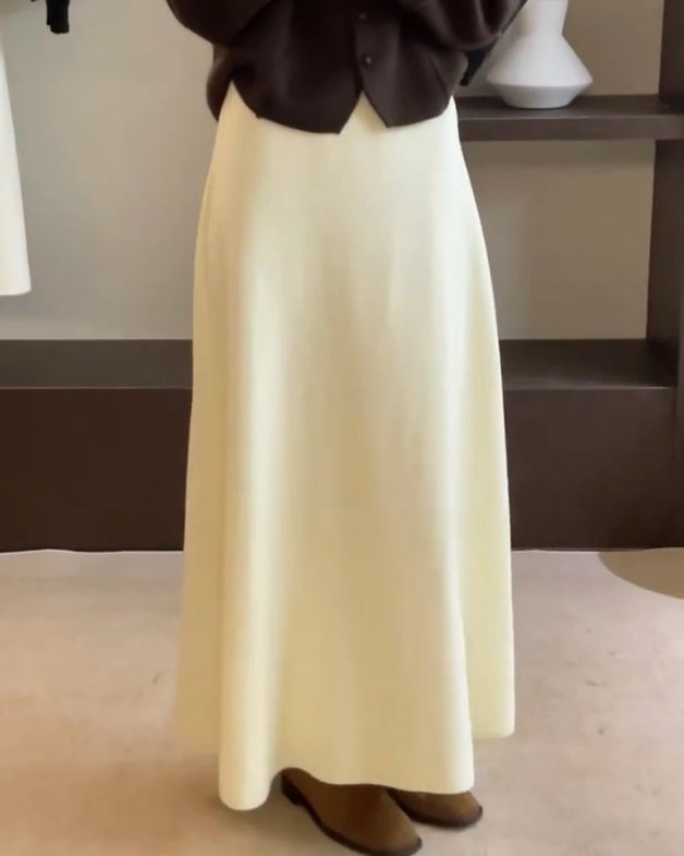 Relaxed Knit Swing Midi Dress