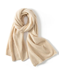 Wool Cashmere Openwork Wrap Shawl Scarf
