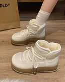 Quilted Platform Snow Ankle Boot