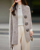 Merino Wool Solid Knit Shawl Scarf