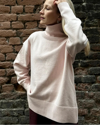Oversized Turtleneck Heavyweight Knit Pullover
