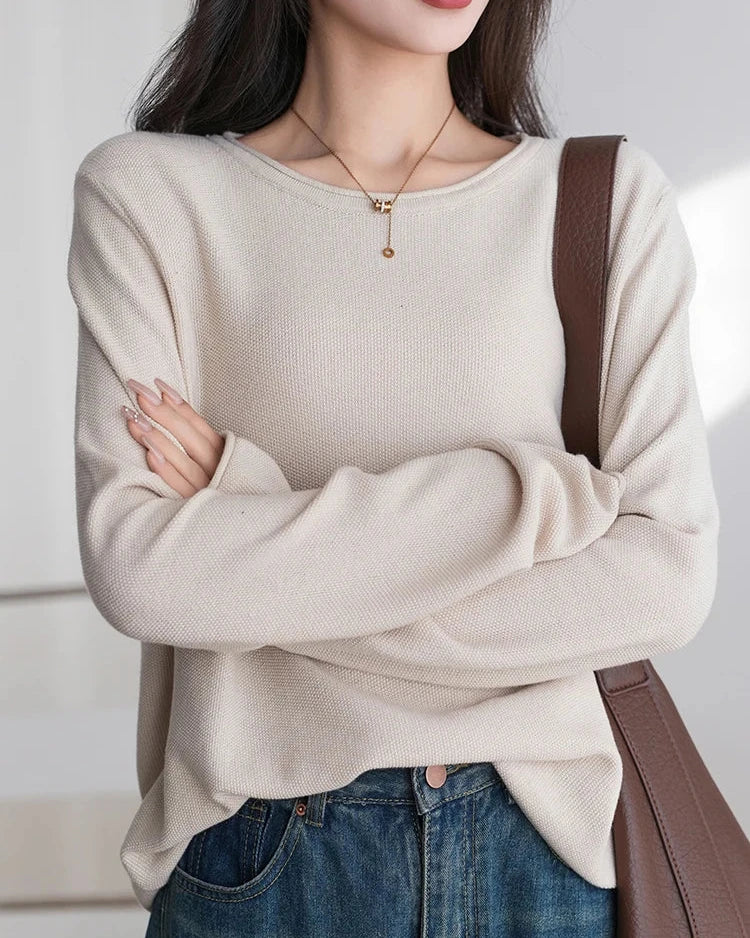 Women's Cotton Knit Pullover Sweater