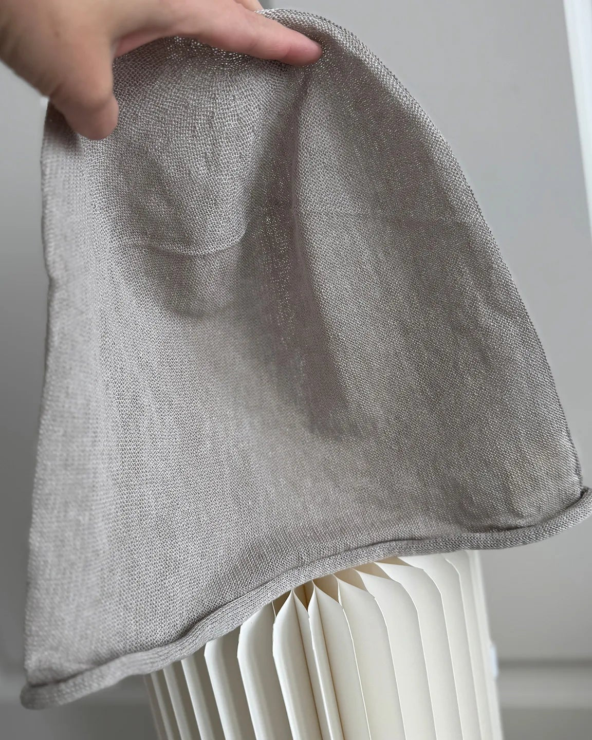 Linen Knit Slouchy Beanie