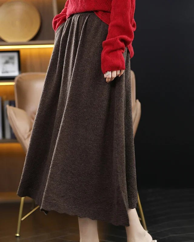 Pure Wool A-Line Skirt