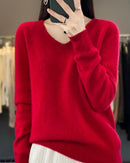 Merino Wool V-Neck Sweater