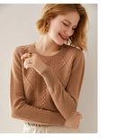Round-Neck 100% Merino Wool Sweater
